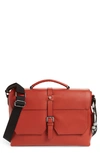 TED BAKER TED BAKER SANDUNE LEATHER MESSENGER BAG - ORANGE,XH8M-XB48-SANDUNE