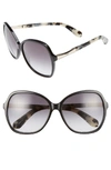 KATE SPADE JOLYN 58MM SUNGLASSES - BLACK/ GOLD,JOLYNS