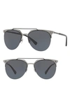 VERSACE 57MM AVIATOR SUNGLASSES - MATTE BLACK,VE218157-X