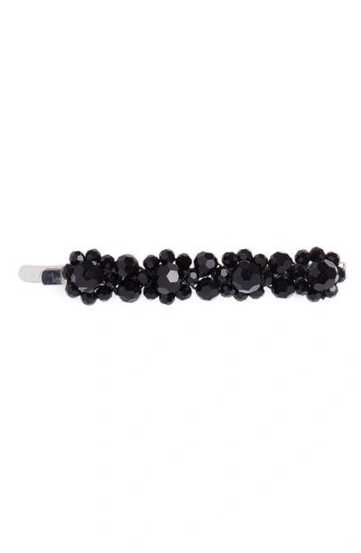 Simone Rocha Little Flower Beaded Hair Clip In Jet