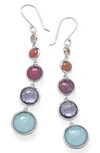 Ippolita Sterling Silver Lollipop Lollitini Multi-gemstone Drop Earrings In Rainbow