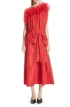 STELLA MCCARTNEY ONE-SHOULDER RUFFLE TAFFETA DRESS,509464SKA37