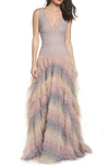 BRONX AND BANCO AMELIA TIER RUFFLE GOWN,BB-SS-1828