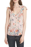 REBECCA TAYLOR MARLENA FLORAL SILK TANK,218939T275