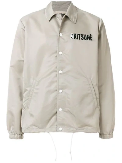 Maison Kitsuné Logo Lightweight Jacket In Grey