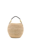 Clare V Pot De Miel Top Handle Straw Basket Bag - Ivory In Cream Woven