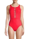 AMORESSA Open Back One-Piece Swimsuit