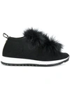 JIMMY CHOO FOX FUR SNEAKERS,NORWAYKIO12817856