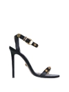 Versace 95mm Studded Leather Sandals In Black