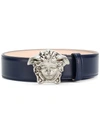 Versace 3d Medusa Buckle Belt - Blue In Blue