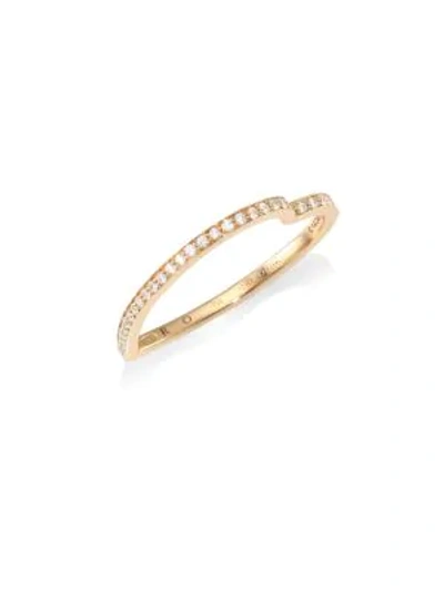 Repossi Women's Antifer 18k Rose Gold & Diamond Heart Ring In Metallic