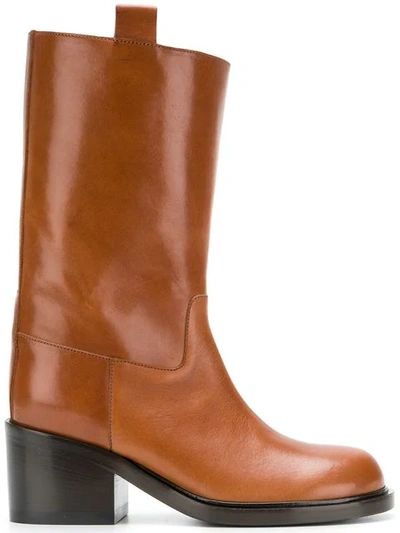 A.f.vandevorst Pull-on Midi Boots In Brown