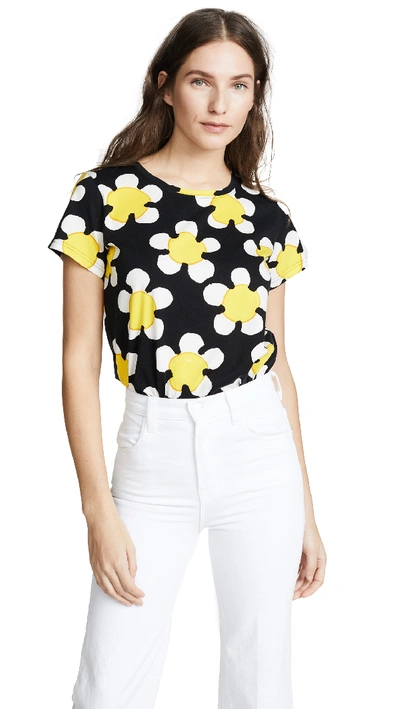 Marc Jacobs Daisy-print Jersey T-shirt In Yellow Multicolor