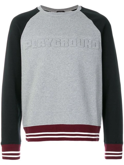 N°21 Relief Playground Motif Sweatshirt In Grey