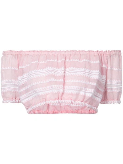 Lemlem Striped Crop Top In Pink