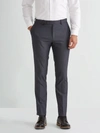 FRANK + OAK The Laurier Textured Cotton Blend Trouser in Mixed Navy