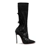 Casadei 120mm Stretch Knit Boots In Black