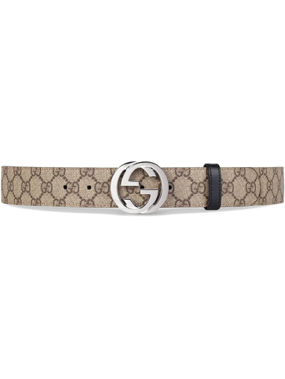 GUCCI INTERLOCKING G-BUCKLE REVERSIBLE BELT,473030KGDHN12789812