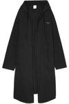 VETEMENTS OVERSIZED HOODED PRINTED COTTON-JERSEY COAT