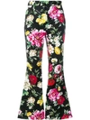 DOLCE & GABBANA FLORAL PRINT CROPPED FLARE TROUSERS,FTAYJTFSFGG12754248