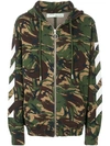 OFF-WHITE OFF-WHITE CAMOUFLAGE ZIPPED HOODIE - GREEN,OMBB030S18600023990112769760