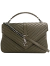 Saint Laurent Classic Large College Satchel - Green In Green