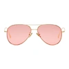 CUTLER AND GROSS Gold & Pink Aviator Sunglasses,1266GPL-DPPI