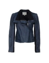 Maje Biker Jacket In Slate Blue