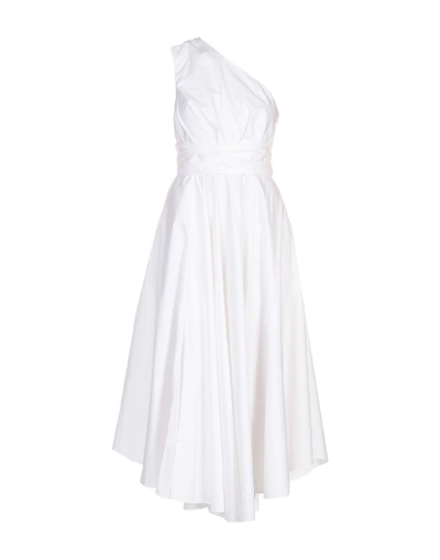 Tibi 3/4 Length Dresses In White