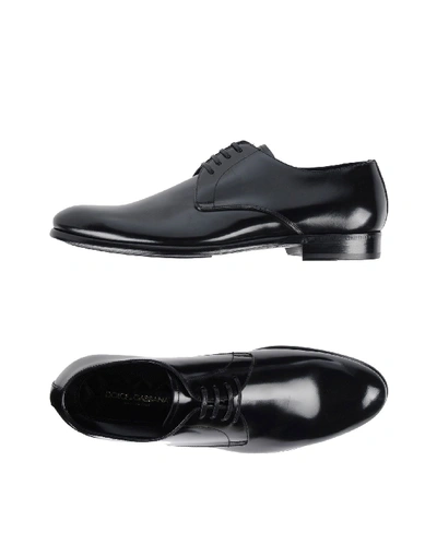 Dolce & Gabbana Man Lace-up Shoes Black Size 9 Calfskin