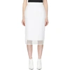 GIVENCHY GIVENCHY WHITE TULLE MID-LENGTH POCKETS SKIRT,BW4009 103C