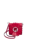 FENDI Micro Bag Leather Cross Body Accented With Flower