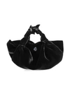 The Row The Ascot Small Velvet Hobo Bag In Black