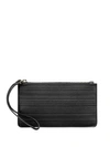 GRAPHIC IMAGE Pebbled Leather Wristlet