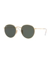 RAY BAN MONOCHROMATIC ROUND METAL SUNGLASSES, GREEN PATTERN,PROD209360118