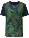 MONCLER FOLIAGE PRINT CONTRAST SLEEVE T,8079800549PL12756521