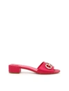 FERRAGAMO SATIN LAMPIO MULES,10536390