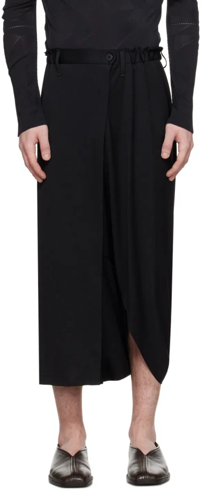 132 5. Issey Miyake Black Basic Trousers In 15-black