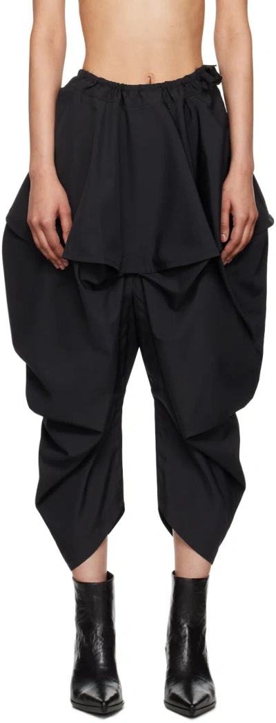 132 5. Issey Miyake Black Bubble Solid Trousers