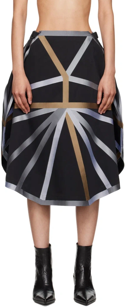 132 5. Issey Miyake Black Dimensions Midi Skirt