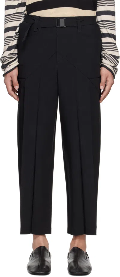 132 5. Issey Miyake Black Edge Trousers