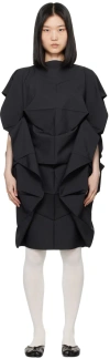 132 5. Issey Miyake Black No. 7 Midi Dress In 14 Charcoal Black