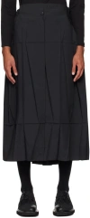132 5. Issey Miyake Black Solid Trousers In 15-black