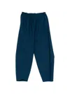 132 5. Issey Miyake 밴딩 웨이스트밴드 패널 팬츠 In Blue