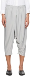 132 5. Issey Miyake Gray Bottoms Basic Trousers In 11-light Gray