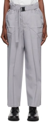 132 5. Issey Miyake Gray Edge Trousers In 12 Gray