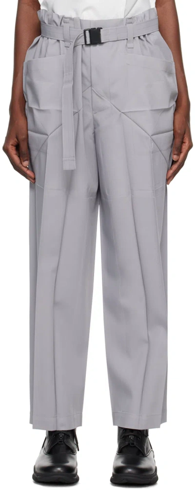 132 5. Issey Miyake Gray Edge Trousers In 12 Gray