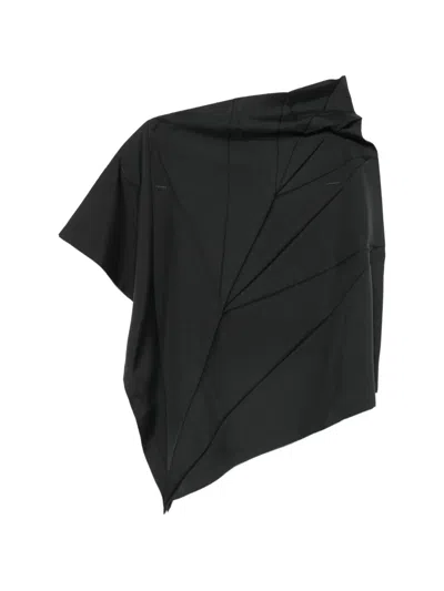 132 5. Issey Miyake Origami-pleated Asymmetric Top In Black