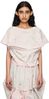 132 5. Issey Miyake Pink Bubble Dye Blouse In 29 Pink Mix