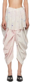 132 5. Issey Miyake Pink Bubble Dye Trousers In 29 Pink Mix